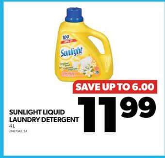 Real Canadian Superstore Sunlight liquid laundry detergent offer