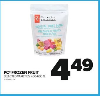 Real Canadian Superstore Pc® frozen fruit, 400-600 g offer