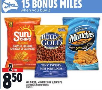 Metro Rold gold, munchies or sun chips offer
