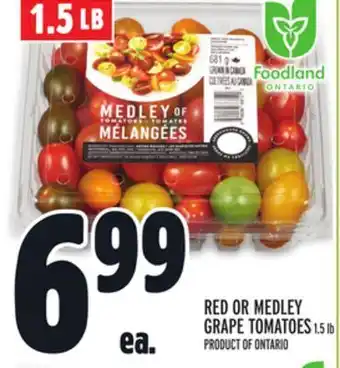 Metro Red or medley grape tomatoes offer