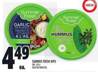 Metro Summer fresh dips offer