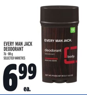 Metro Every man jack deodorant offer