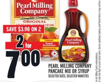 Metro Pearl milling company pancake mix or syrup offer