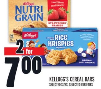 Metro Kellogg's cereal bars offer