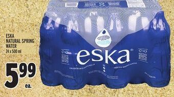Metro Eska natural spring water offer