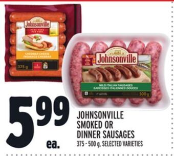 Metro Johnsonville smoked or dinner sausages offer