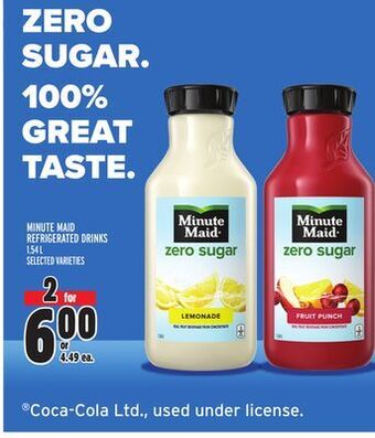 Metro Minute maid refrigerated drinks offer