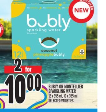 Metro Bubly or montellier sparkling water offer
