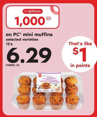 Independent Grocer Pc® mini muffins, 12's offer