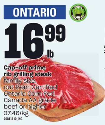 Independent Grocer Cap-off prime rib grilling steak offer