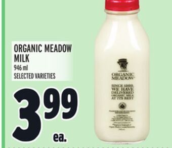 Metro Organic meadow milk offer