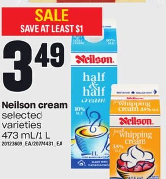 Independent Grocer Neilson cream, 473 ml/1 l offer