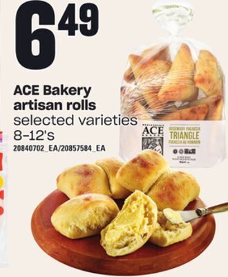 Independent Grocer Ace bakery artisan rolls, 8-12's offer