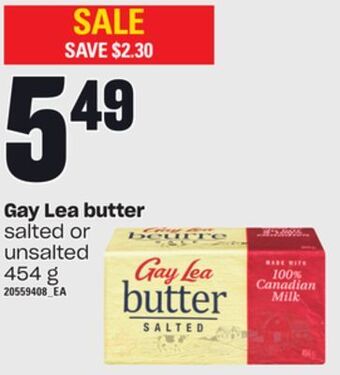 Independent Grocer Gay lea butter, 454 g offer