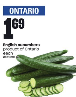 Independent Grocer English cucumbers offer