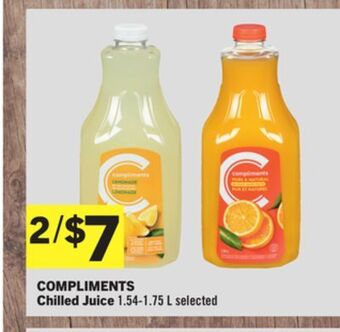 Foodland Compliments chilled juice 1.54-1.75 l selected offer