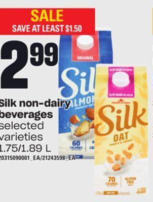 Independent Grocer Silk non-dairy beverages, 1.75/1.89 l offer