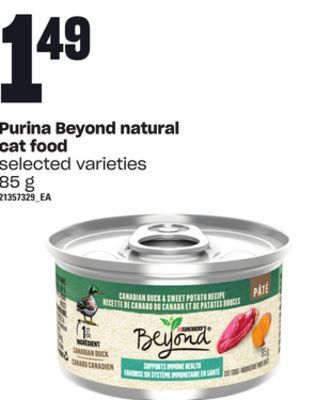 Independent Grocer Purina beyond natural cat food, 85 g offer