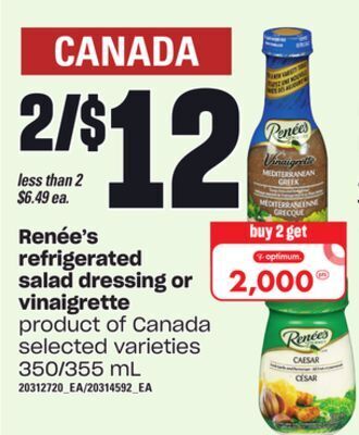 Independent Grocer Renée's refrigerated salad dressing or vinaigrette, 350/355 ml offer