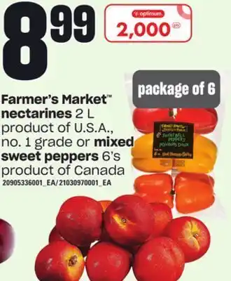 Independent Grocer Farmer's market™ nectarines, 2 l or mixed sweet peppers, 6's offer