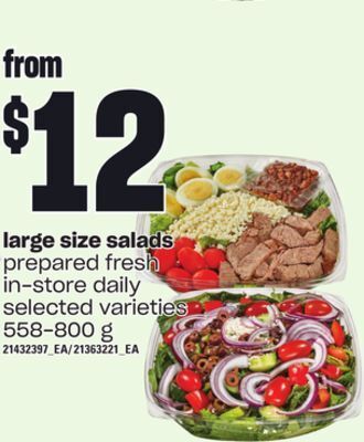 Independent Grocer Large size salads, 558-800 g offer
