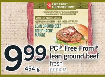 Fortinos Pc® free from® lean ground beef, 454 g offer