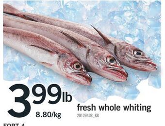 Fortinos Fresh whole whiting offer