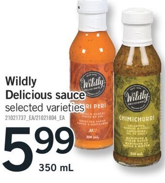 Fortinos Wildly delicious sauce, 350 ml offer