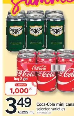 Fortinos Coca-cola mini cans offer