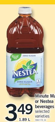 Fortinos Minute maid or nestea beverages, 1.89 l offer