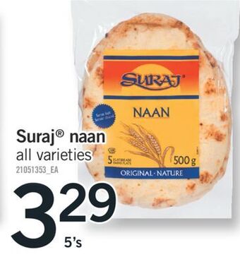Fortinos Suraj® naan, 5's offer