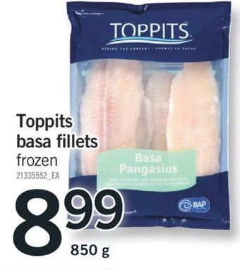 Fortinos Toppits basa fillets, 850 g offer