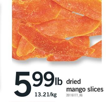 Fortinos Dried mango slices offer