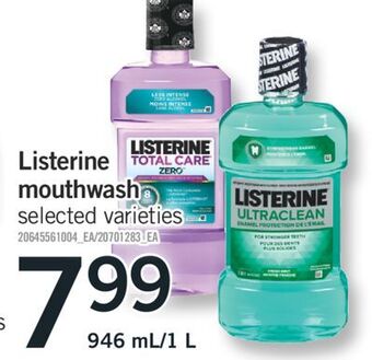 Fortinos Listerine mouthwash offer