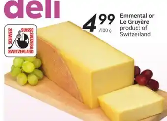 Sobeys Deli emmental or le gruyère offer