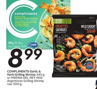 Sobeys Garlic & herb grilling shrimp offer