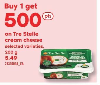 Fortinos Tre stelle cream cheese, 200 g offer