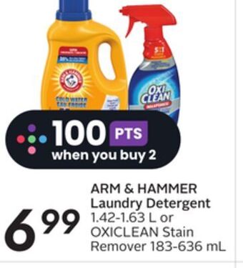 Sobeys Arm & hammer laundry detergent offer