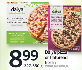 Fortinos Daiya pizza or flatbread, 327-550 g offer