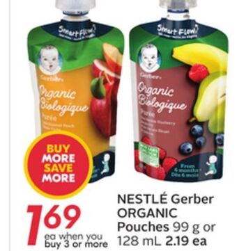 Sobeys Gerber organic pouches offer