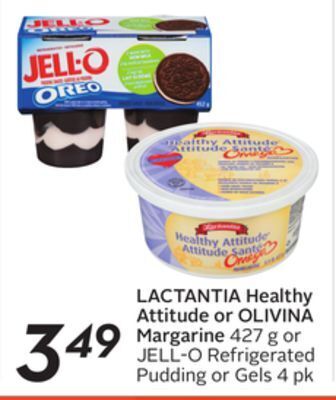 Sobeys Lactantia healthy attitude or olivina margarine offer