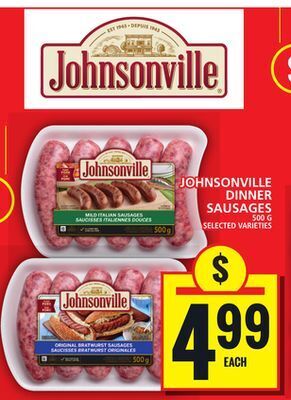 Food Basics Johnsonville dinner sausages offer