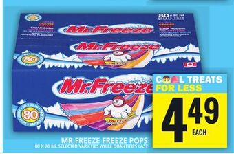 Food Basics Mr.freeze freeze pops offer