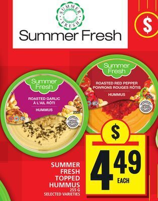 Food Basics Summer fresh topped hummus offer