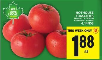 Food Basics Hothouse tomatoes offer