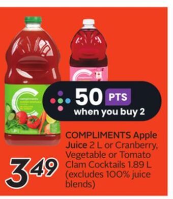 Sobeys Apple juice offer
