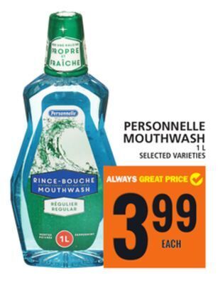 Food Basics Personnelle mouthwash offer