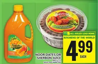 Food Basics Noor dates or sherbon juice offer