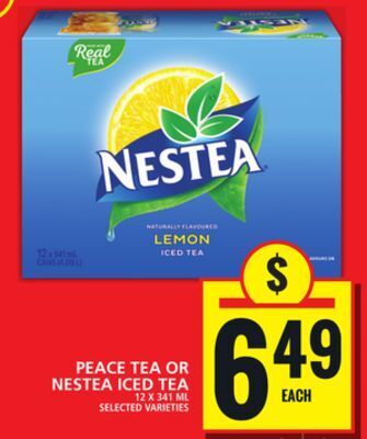 Food Basics Peace tea or nestea iced tea offer