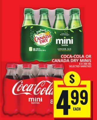 Food Basics Coca-cola or canada dry minis offer